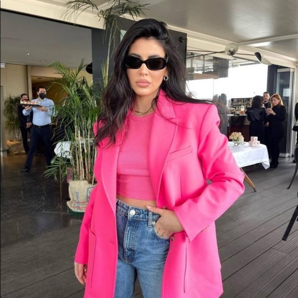 NWT ZARA Pink Blazer XS - Picture 5 of 16
